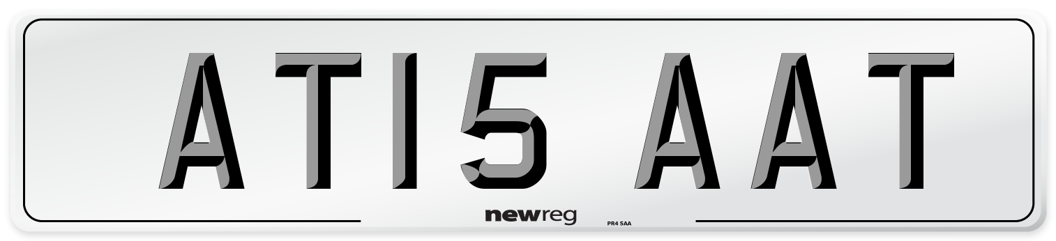 AT15 AAT Number Plate from New Reg